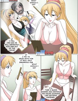 Frisky blonde with huge boobs knows how to make guy's junk hard