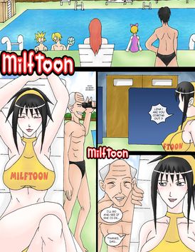 young bombshell blonde in an alluring bikini gets fucked by an old dude