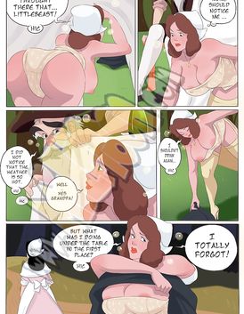 Horny milf lovers her blouse and wanks boy's erected penis