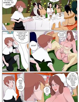 Horny milf lovers her blouse and wanks boy's erected penis