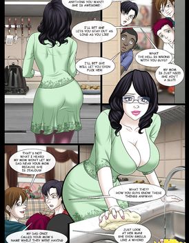 Lustful housewife is fucking her son and all his friends