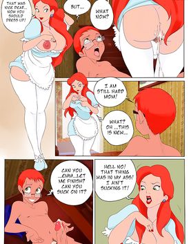 Gorgeous redhead enjoys fucking her naughty silly boy very much
