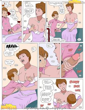 Perverted mother is giving her pussy to her young boy as a present