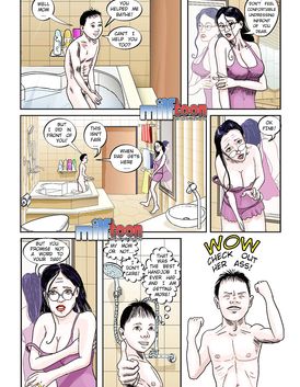 Harsh and perverted brunette is molesting her naughty son