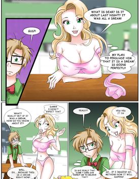 Beautiful blonde mother is messing around with her naughty boy