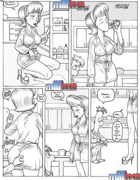 Perverted mom lets her son stick his dick inside her ass hole