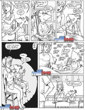 Perverted mom lets her son stick his dick inside her ass hole