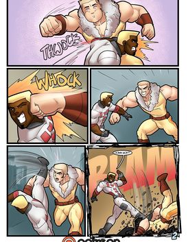 Check out super heroes fighting and fucking each other