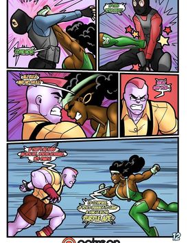 Check out super heroes fighting and fucking each other