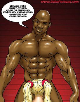 Naive cheerleader is giving her head to a muscular black dude