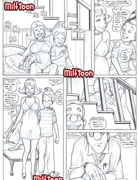 Happy his is sticking his penis inside his mom's tight red eye