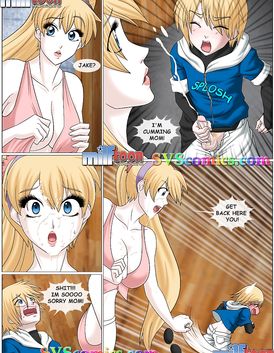 Stunning blonde is lowering her panties and asking a boy to fuck her ass