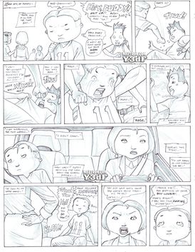 Two chicks are standing on all fours and getting roughly creamed by boys