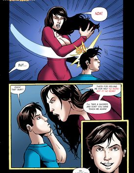 Dirty busty brunette is licking a cum dripping down her face