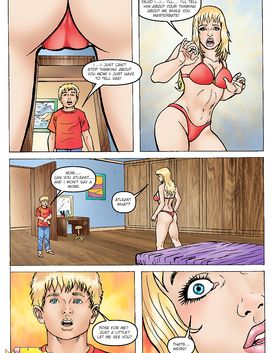 Naughty and curious son has busted his mom masturbating with a dildo