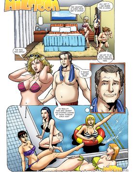 Gorgeous blonde needs to kneel real low to blow this young cock