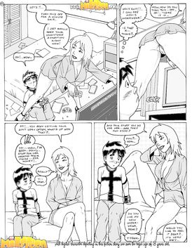 young curious boy is stretching chick's horny and wet labia