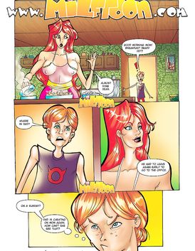 Bestial redhead mother is seducing her naughty little boy