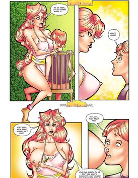 Bestial redhead mother is seducing her naughty little boy