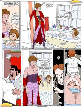 Perverted mom is slowly and seductively undressing in front of her son