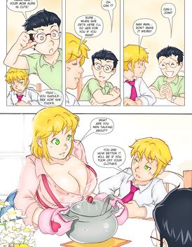 Looks like grown up boy still wants his mom's huge boob