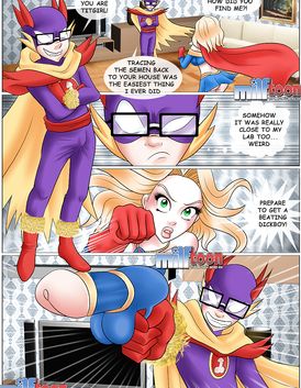Beautiful blonde is getting fukced by a super hero and his fat cock