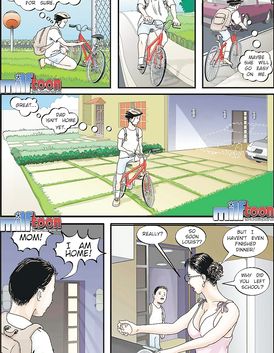 Madly turned on mom is waking her son and fucking his penis