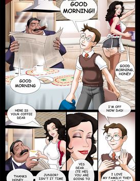 Hot mom gets on all fours and lets her son slide her panties off