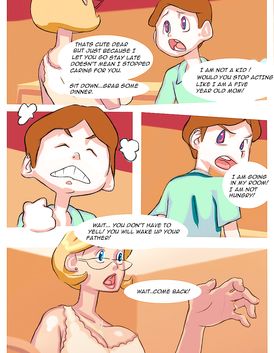 Young boy is poking his mom real hard and pretty nasty