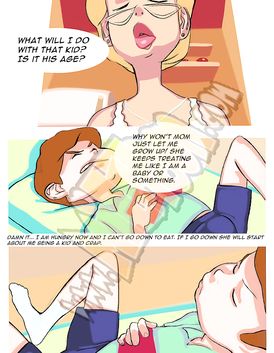 Young boy is poking his mom real hard and pretty nasty