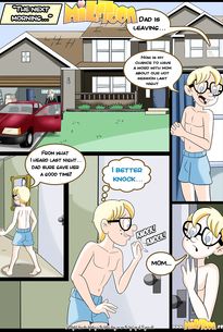 Happy young boy finally gets to cream and please his mother