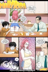 Bombshell redhead milf is masturbating and giving her head to a boy