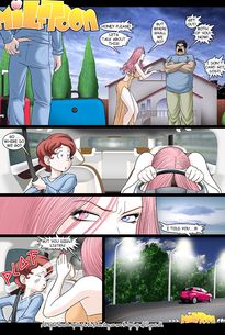 Slutty redhead mom in seductive stockings showing her son how it's done