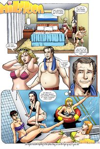 Gorgeous blonde needs to kneel real low to blow this young cock