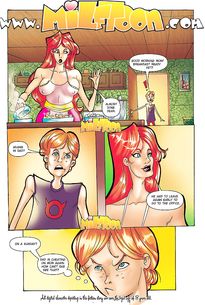 Bestial redhead mother is seducing her naughty little boy