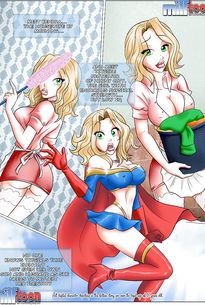 Beautiful blonde is getting fukced by a super hero and his fat cock