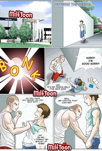 Curly blonde is getting on her knees and polishing a huge erected cock