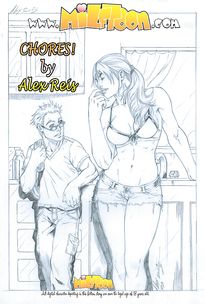 Horny milf lets her son eat her pussy out while she is doing the dishes