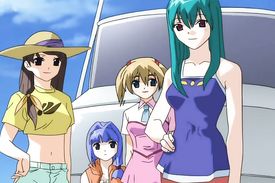 Perverted voyeur is watching to hentai chicks licking each other out