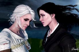 Hot naive blonde is kissing her passionate brunette girlfriend