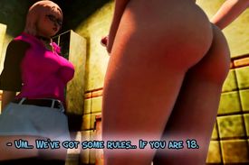 Gorgeous futanari babe is fucking perplexed girl's mouth