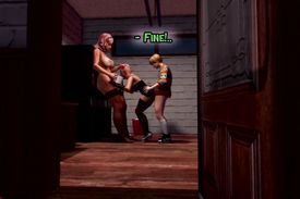 You can not miss this wild ffm threesome right in the bar