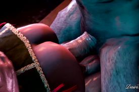 Two tremendous monsters are fucking poor girl in all holes