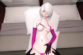 Skinny blonde is feeling her naughty body during wild sex