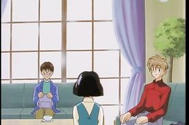 Young and naive babe is letting a naughty boy play with her tits