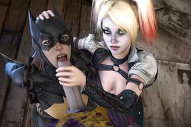 Check out how joker bitch is screwing around with muscular batman