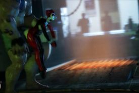 Perverted and a bit crazy joker girl is into getting fucked by beast